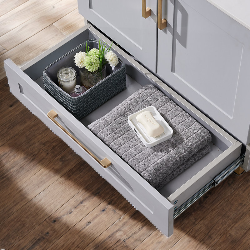 Meuble-lavabo simple 28 po blanc moderne