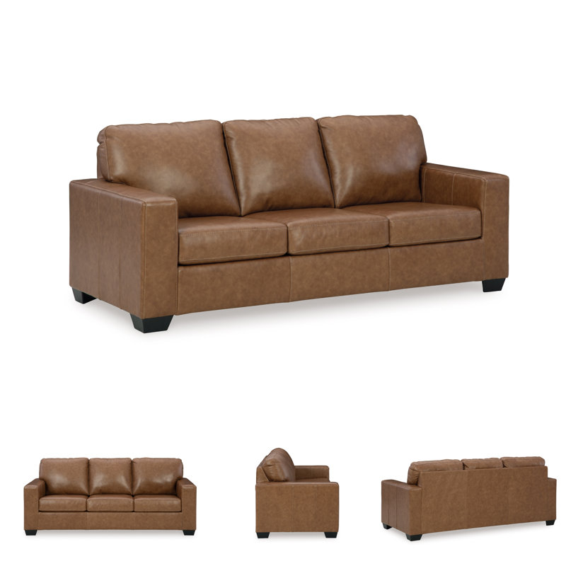 Miller 85 Inch Leather Sofa Sleeper