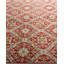 Tapis unique noué à la main rouge Lynze de 6 pi 8 po x 9 pi 8 po Lynze