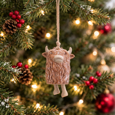 Ensemble de 8 ornements Highland Cow