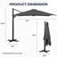 Parasol rectangulaire noir-1068833351