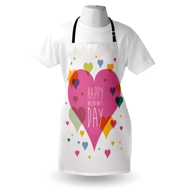 Multicolore, tablier East Urban Home Valentines unisexe, mots «Love Romance», taille adulte