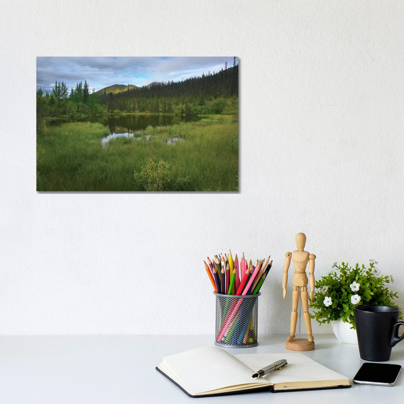 Boreal Forest With Pond And Antimony Mountain In The Background Ogilvie Mountains Yukon Territory CA by Tim Fitzharris - Gallery-Wrapped Canvas Giclée on Canvas