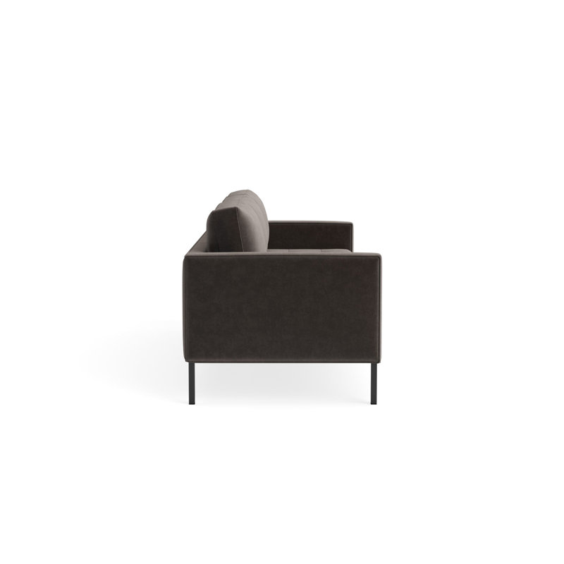 MTO - Paramount Sofa Metal Legs, 32" H x 95" W x 34" D, Storm Velvet