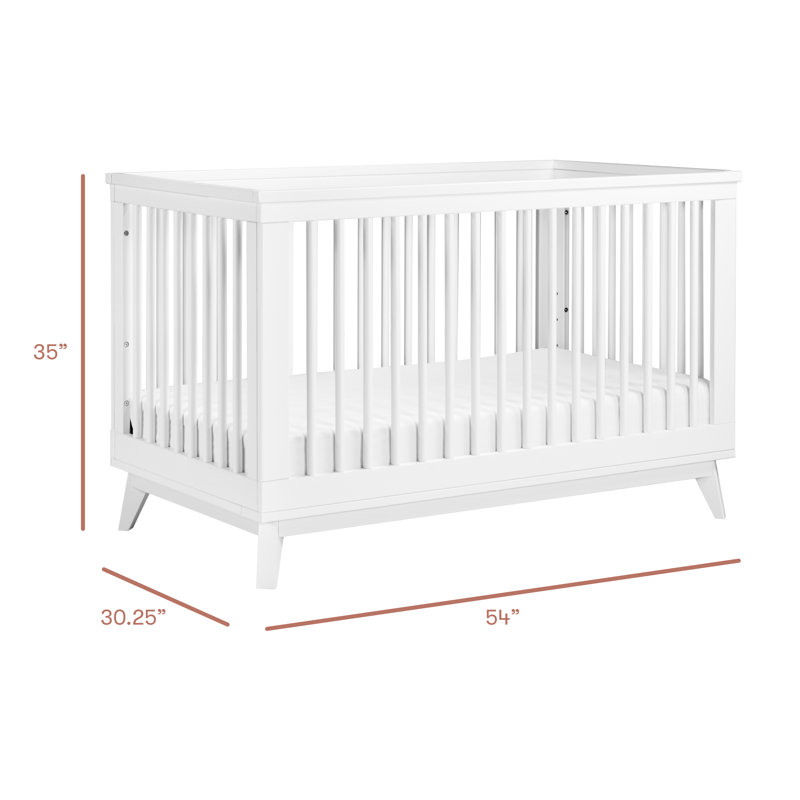 Scoot Crib And 3 Drawer Dresser, White And Washed Natural