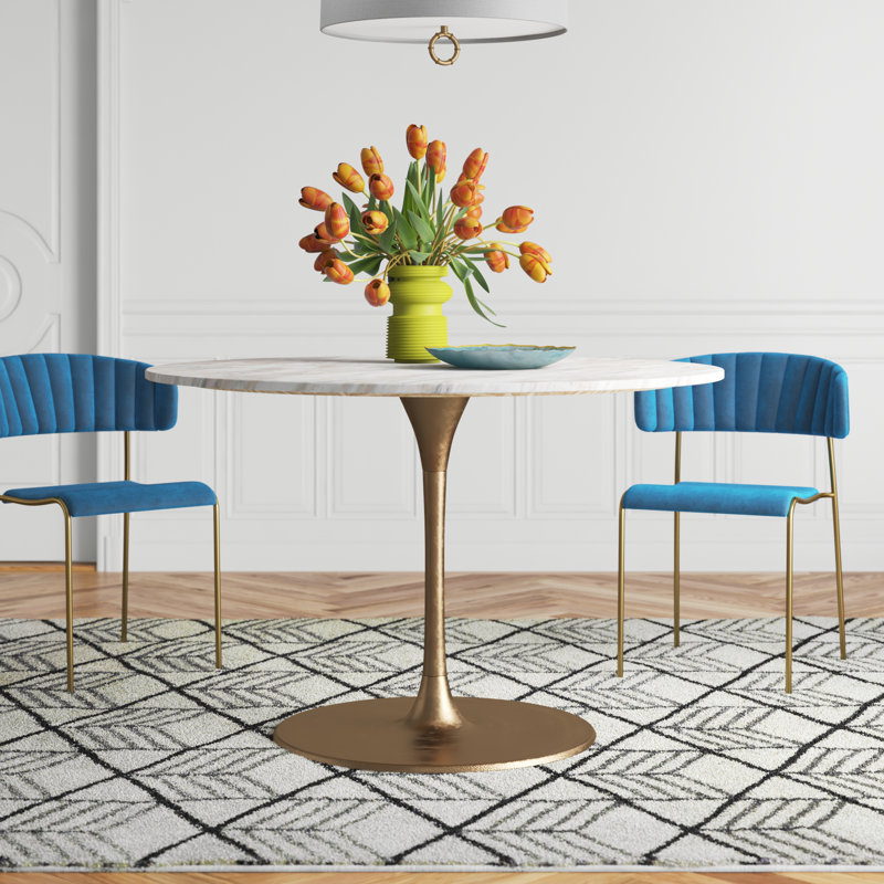Round Marble Top Dining Table - Elegant & Modern