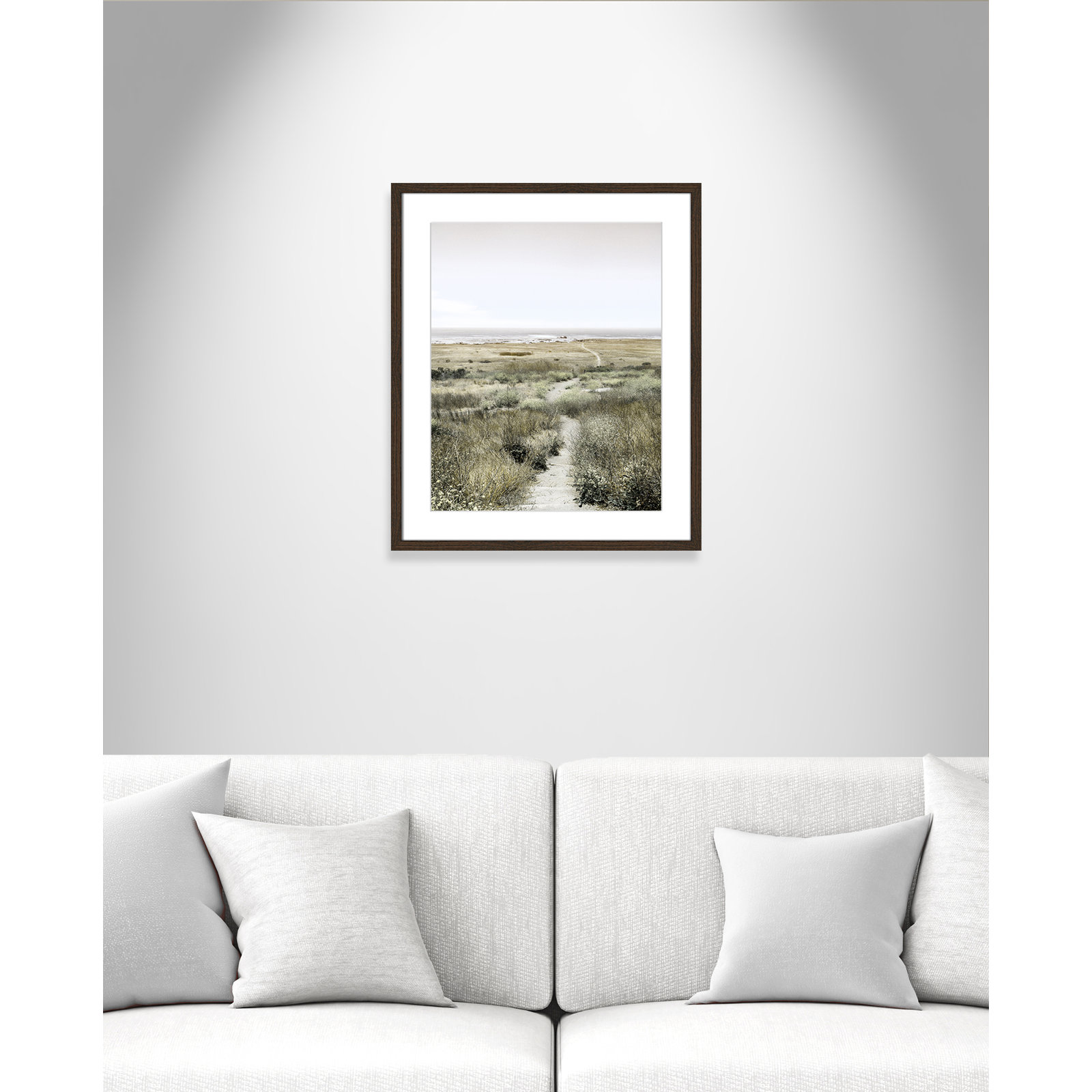 Toscani "Footpath to Paradise" Print, 21.5 W x 25.5 H x 0.75 D, Walnut Wood Grain