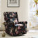 Alyissa Floral Print Manual Swivel Glider Rocking Recliner with Nailhead Trims