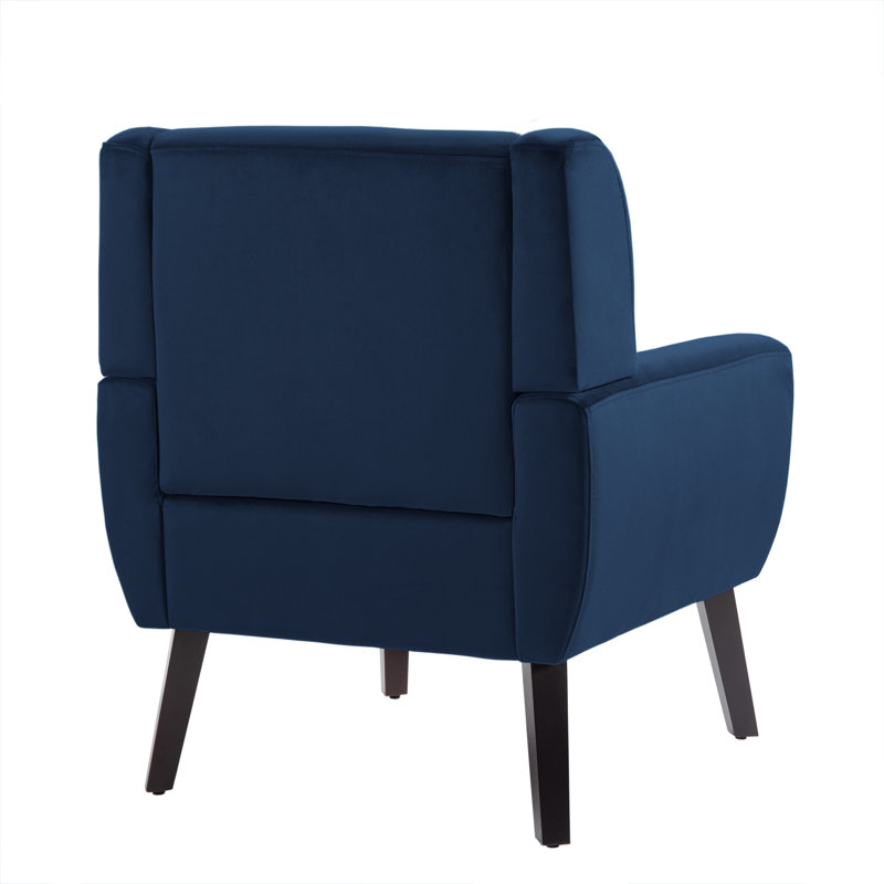 Jaqueze 73.4 Cm Wide Cotton Armchair, Royal Blue Velvet