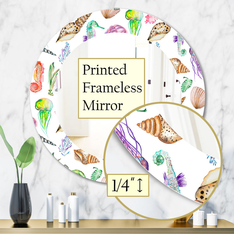 Miroir mural Costal Creatures 14, H 31,5 po x l po