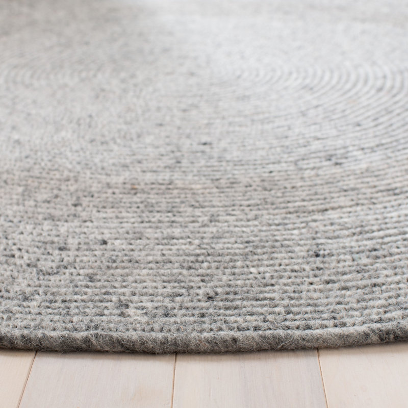 Cordero Hand Woven 0.6 Wool, 0.4 Cotton Solid Color Rug, Round 8'