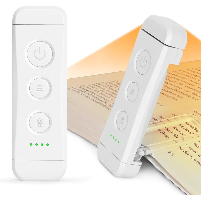 Lampe de lecture USB rechargeable pour lire au lit, lampe de lecture à DEL portable à pince