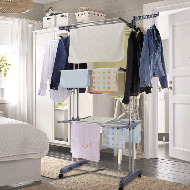 Foldable Gullwing Drying Rack, Grey