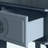 Carbon gray and light gray drawers side table