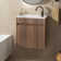 18'' Basin Cabinet Walnut Wall Mounted Without Basin