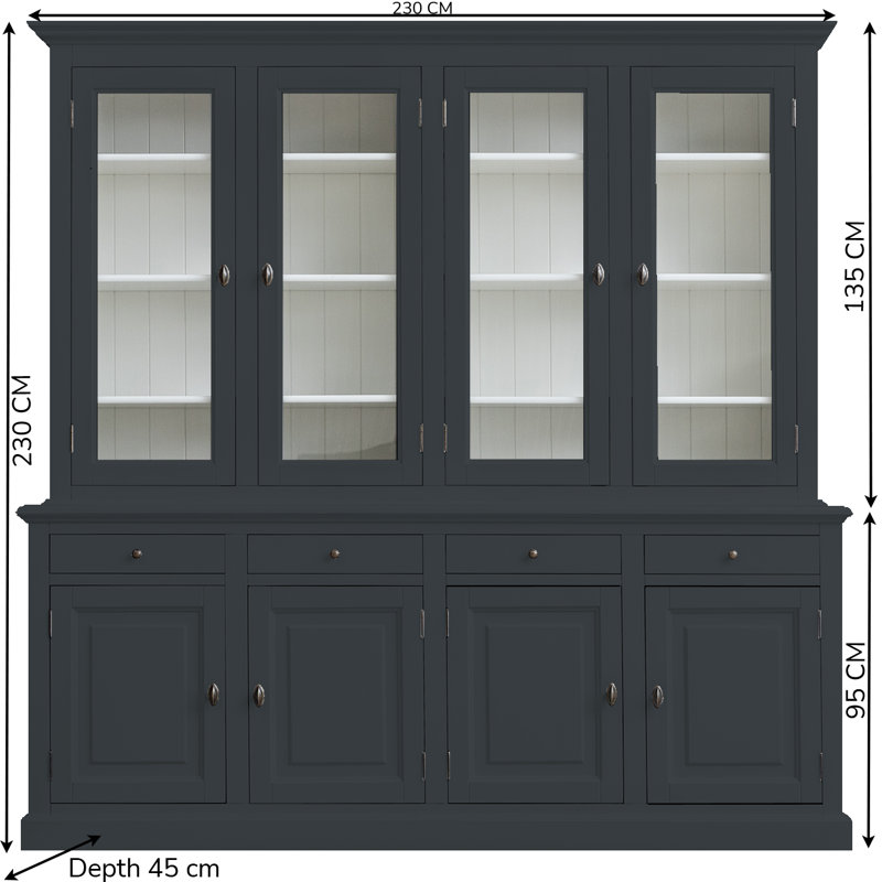 Babak Display Cabinet, Anthracite Grey