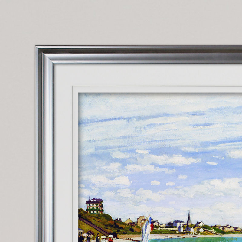«Regatta at Sainte» par Claude Monet, reproduction, Cadre argenté, H 28 po x l 38 po x P 1,5 po