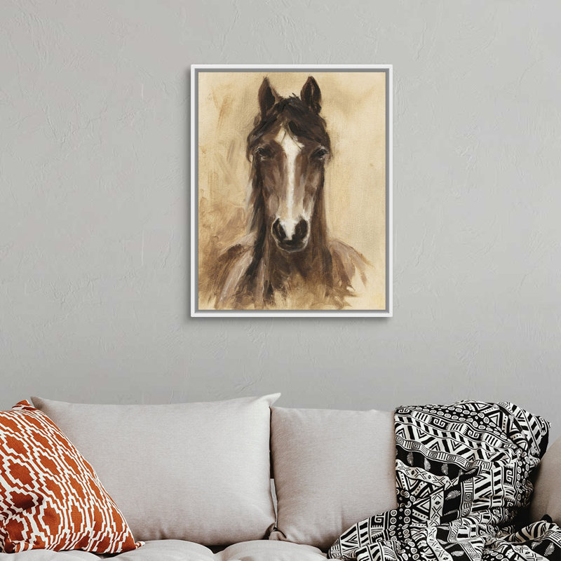 Art mural sur toile Western Ranch, H 32 po x l 26 po x P 2 po, Toile avec cadre blanc