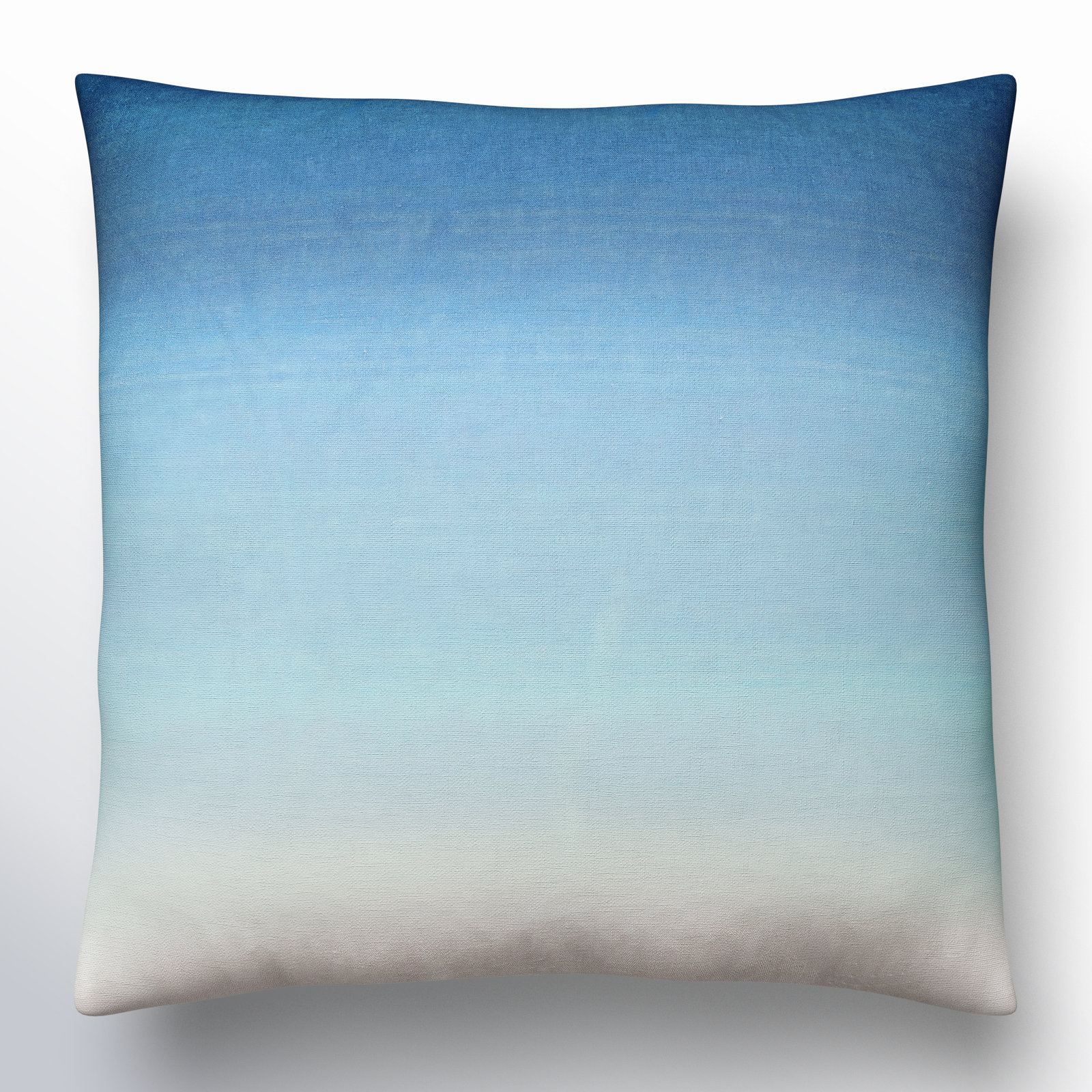 Deadra Ombre Linen Throw Pillow, Polyester/Polyfill, Deep Teal, 22" x 22"