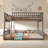 Full XL Over Queen Bunk Bed With Ladder And Guardrails-528645003