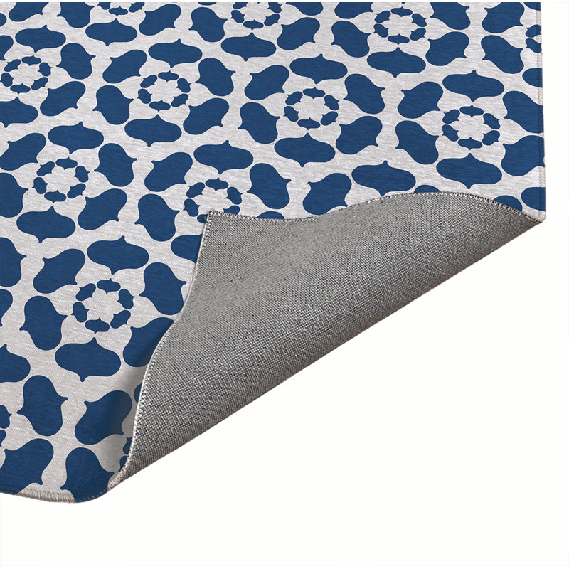 Tapis de chaise de bureau Cleo, L 36 po x P 60 po, Bleu