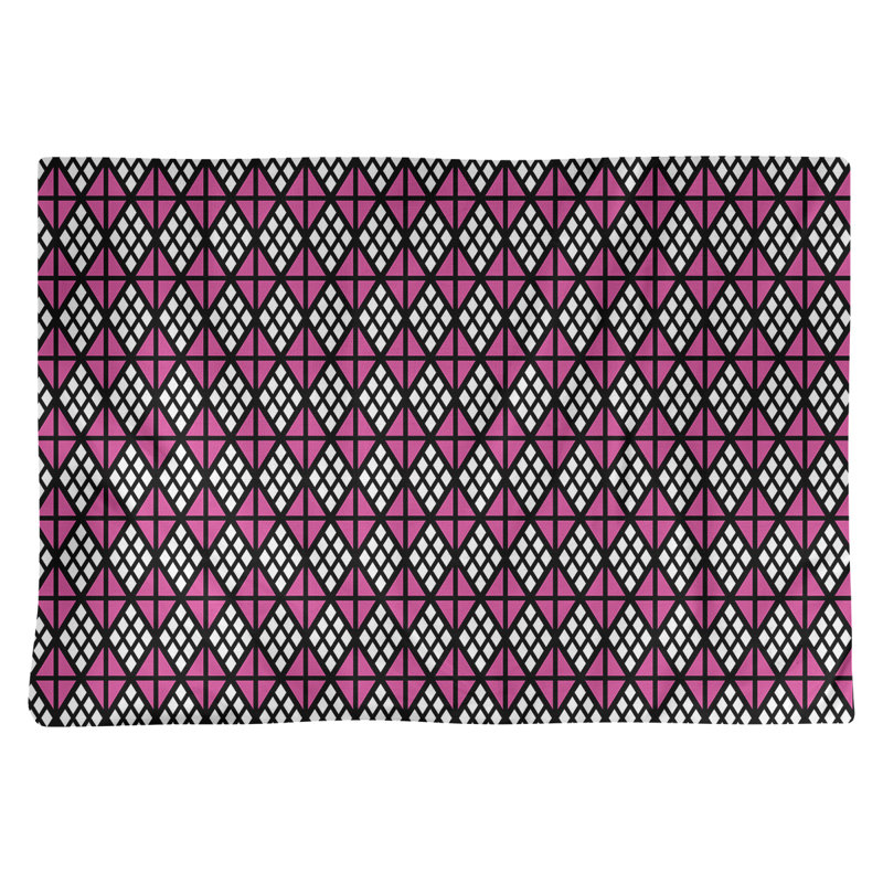 Napperon en coton 18 po Classic Diamonds, Rose