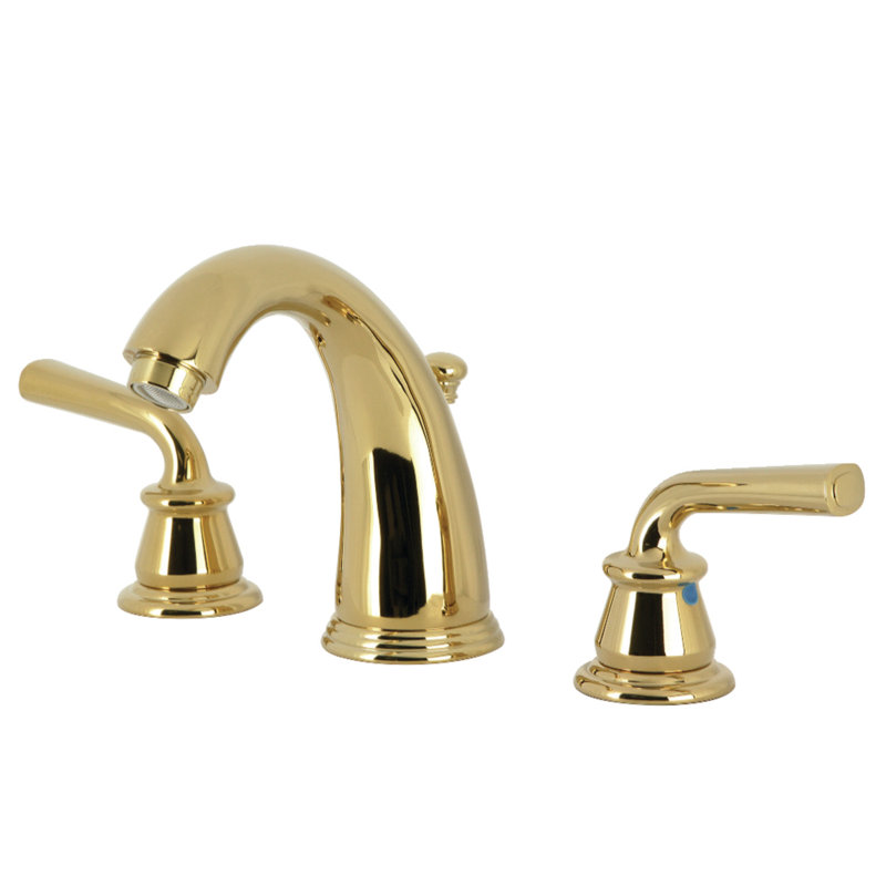 Widespread Bathroom Faucet with Drain Assembly