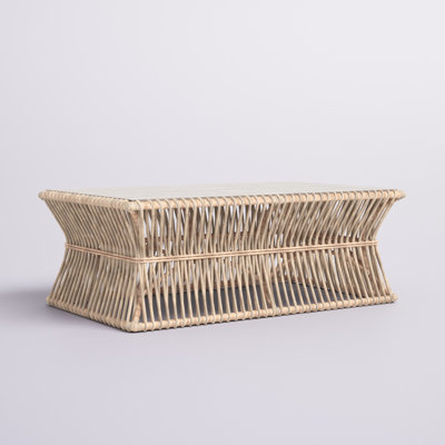 Locke Solid Wood Top Coffee Table