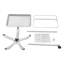 Chariot de salon réglable, station de beauté mobile à 5 roues avec plateau amovible