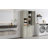 Tall Storage Cabinet With Adjustable Shelves, Large Flip-Out Basket & Enclosed Cabinets – Perfect For Bathroom, Living Room, Or Office, MDF Material With Aluminum Alloy Handles-1285130377