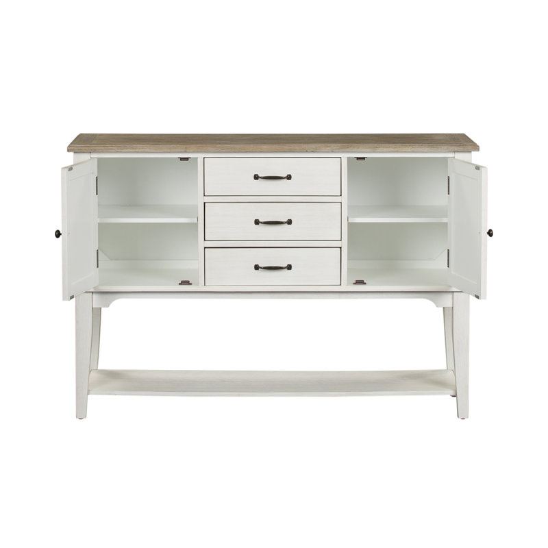 Chu 56" Wide 3 Drawer Buffet Table