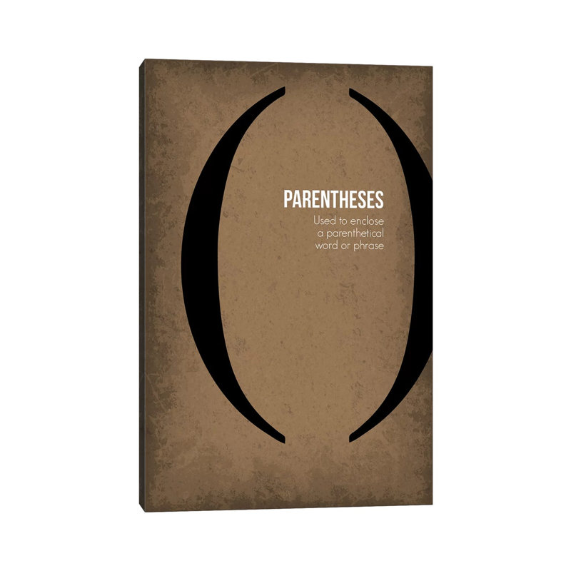 Parentheses - Wrapped Canvas Painting, 20.32 cm H x 30.48 cm W
