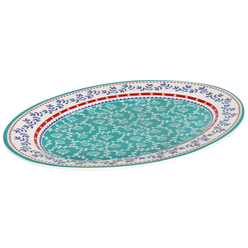 Gibson Home Oval Ceramic Platter