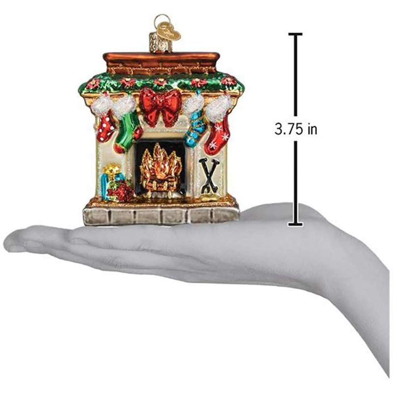 Ornement en verre soufflé Old World Christmas pour arbre de Noël, foyer