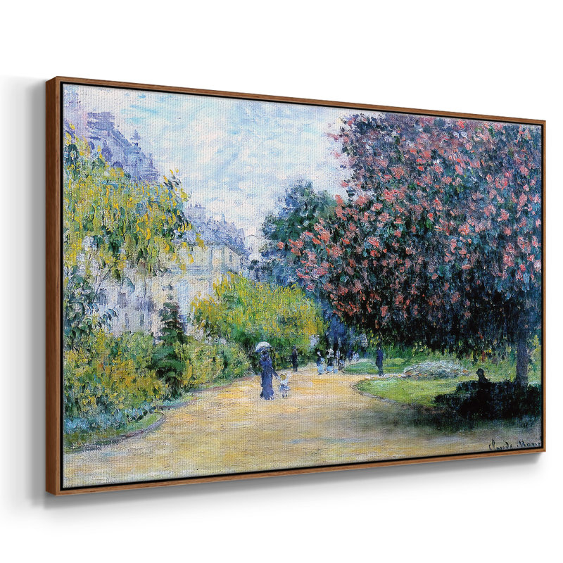 " Parc Monceau, 1876 ", 25" H x 37" W x 2" D, Walnut