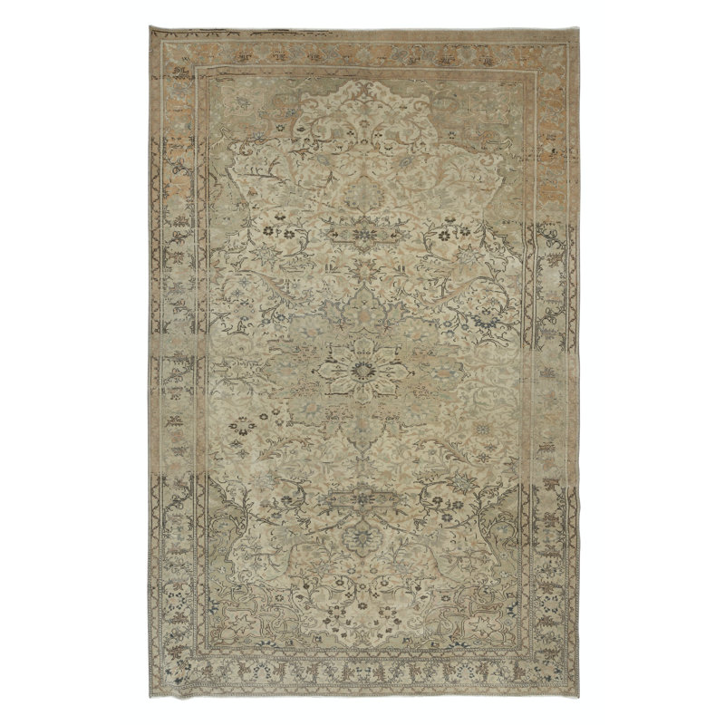 Hand Knotted Wool Floral Rug