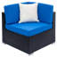 Ensemble de conversation modulaire avec coussins 6 pièces en rotin Alei