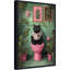 «Bathroom Cat No 4» par The Art Concept, reproduction d'art sur toile encadrée-420986551