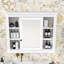 Armoire de salle de bain murale moderne Yanali avec miroir et rangement multi-tablettes-424947089