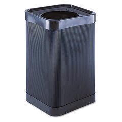 Outdoor Trash Can Outdoor Trash Can Cast Aluminum Recessed Panel Garbage  Can Single Outdoor Metal Waste Bin with Decorative Panel, 10.5 Gallons