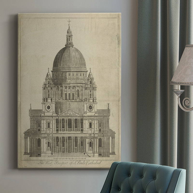 Cathédrale Saint-Paul - impression sur toile tendue, H 18 po x l 12 po x P 1 po