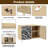 Sideboard Buffet Cabinet with Storage stripe animals jungle tiger zebra fur with 2 Doors for Living Room and Kitchen