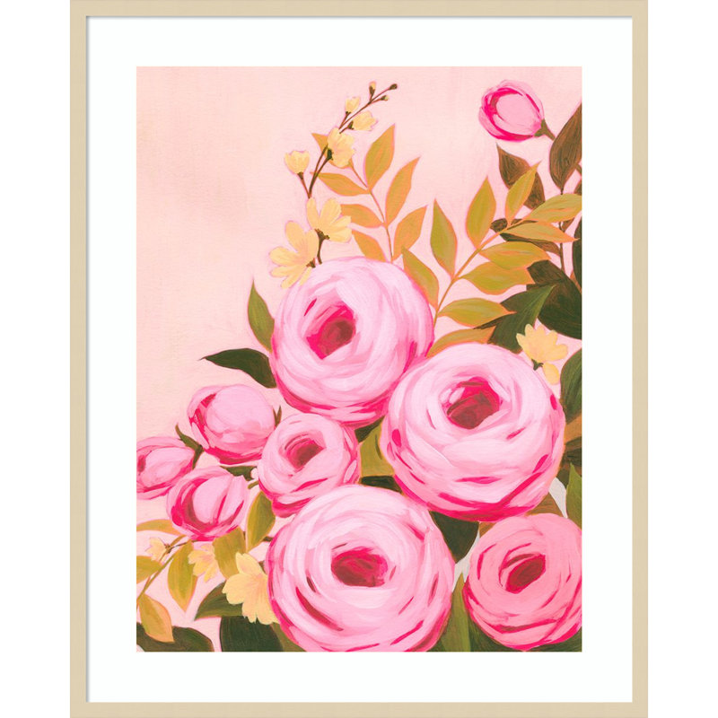 «Vibrant Roses II» par Grace Popp, impression sur bois encadrée, H 41 po x l 33 po