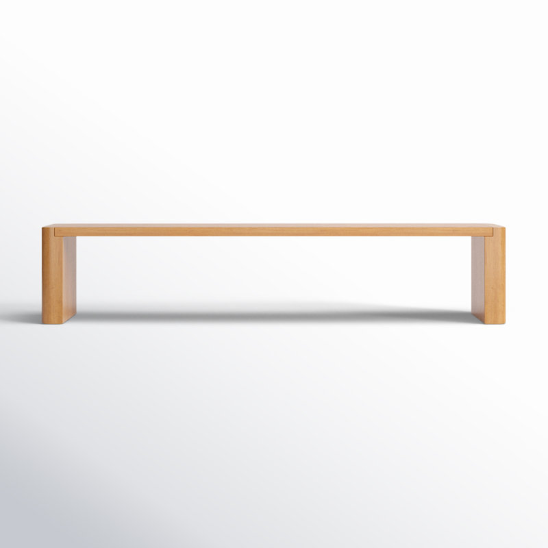Channing Solid Wood Bench, 17" H x 82" W x 16" D, Natural