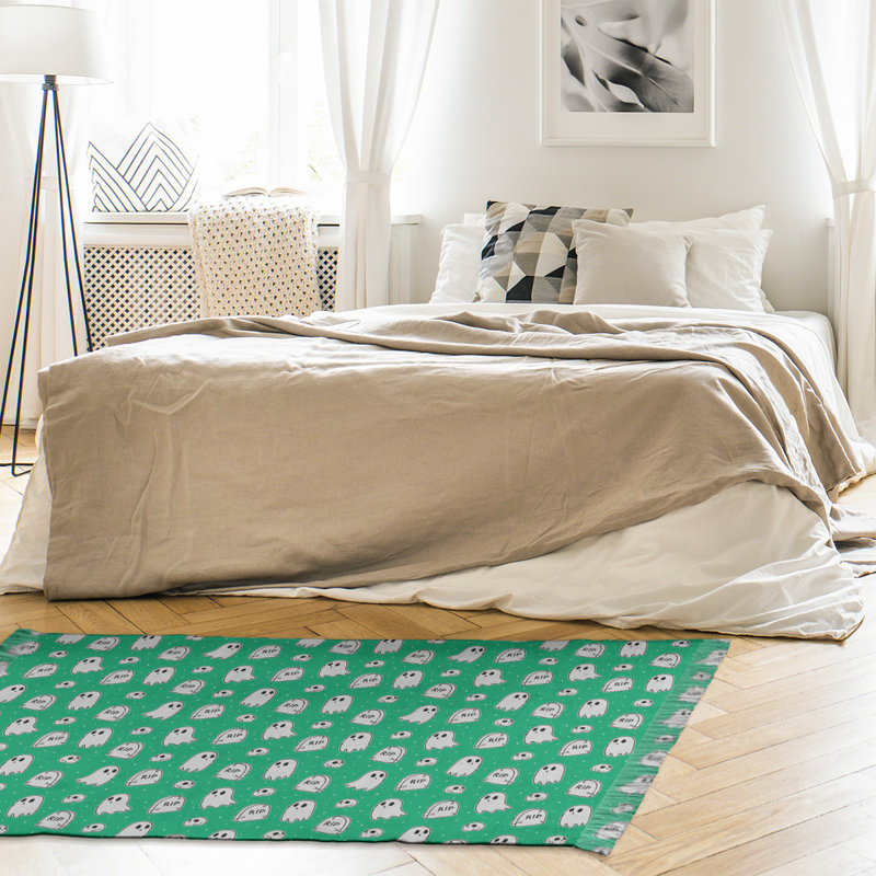 Vert fantôme classique/Tapis décoratif blanc, Oui