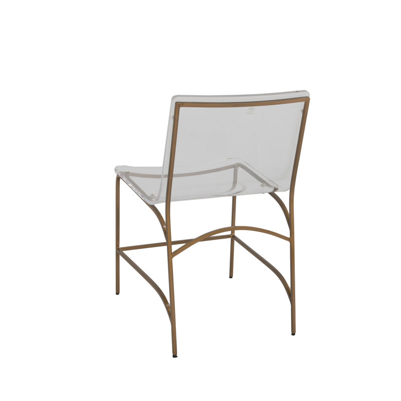 Penelope Side Chair in Clear, Gold