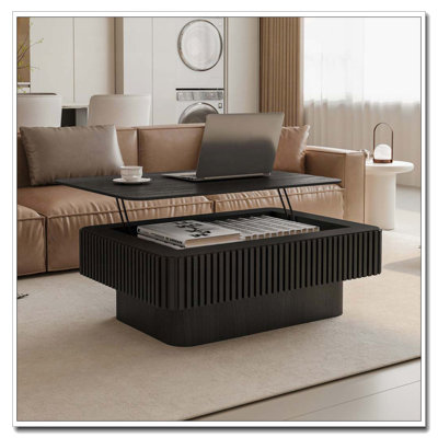 Lift-top Coffee Table with Storage and Adjustable Height