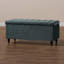 Cubed Cubed Ottoman Storage Box in Soft Holland Naples with Black Wooden Legs- Multi-Functional Blanket Box