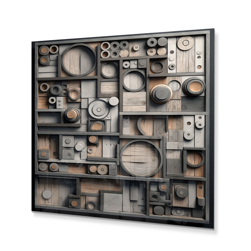 Cubic Geometric Dreams III - Impression sans cadre sur métal, H 23 po x l 23 po x P 1 po