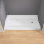 60 In. L X 32 In. W Single Threshold Shower Pan Base With Right Drain In High Gloss White